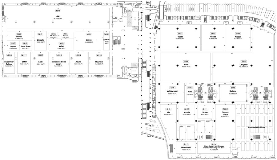 Exhibitor Floor Plan - Exhibitor Info | Chicago Auto Show 2015