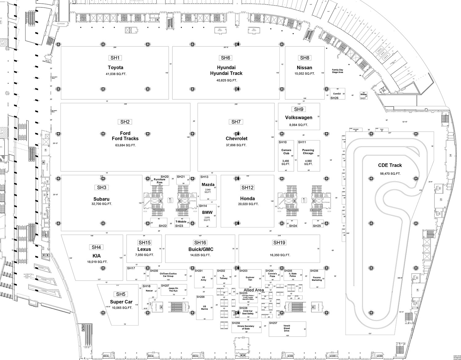 Exhibitor Floor Plan Exhibitor Chicago Auto Show