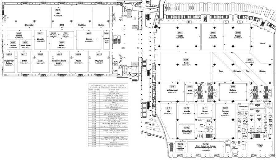 Exhibitor Floor Plan - Exhibitor Info | Chicago Auto Show 2016